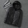 Men's Short Light and Thin Warm Padded Jacket Top Korean Version Fashionable Solid Color Casual Padded Jacket