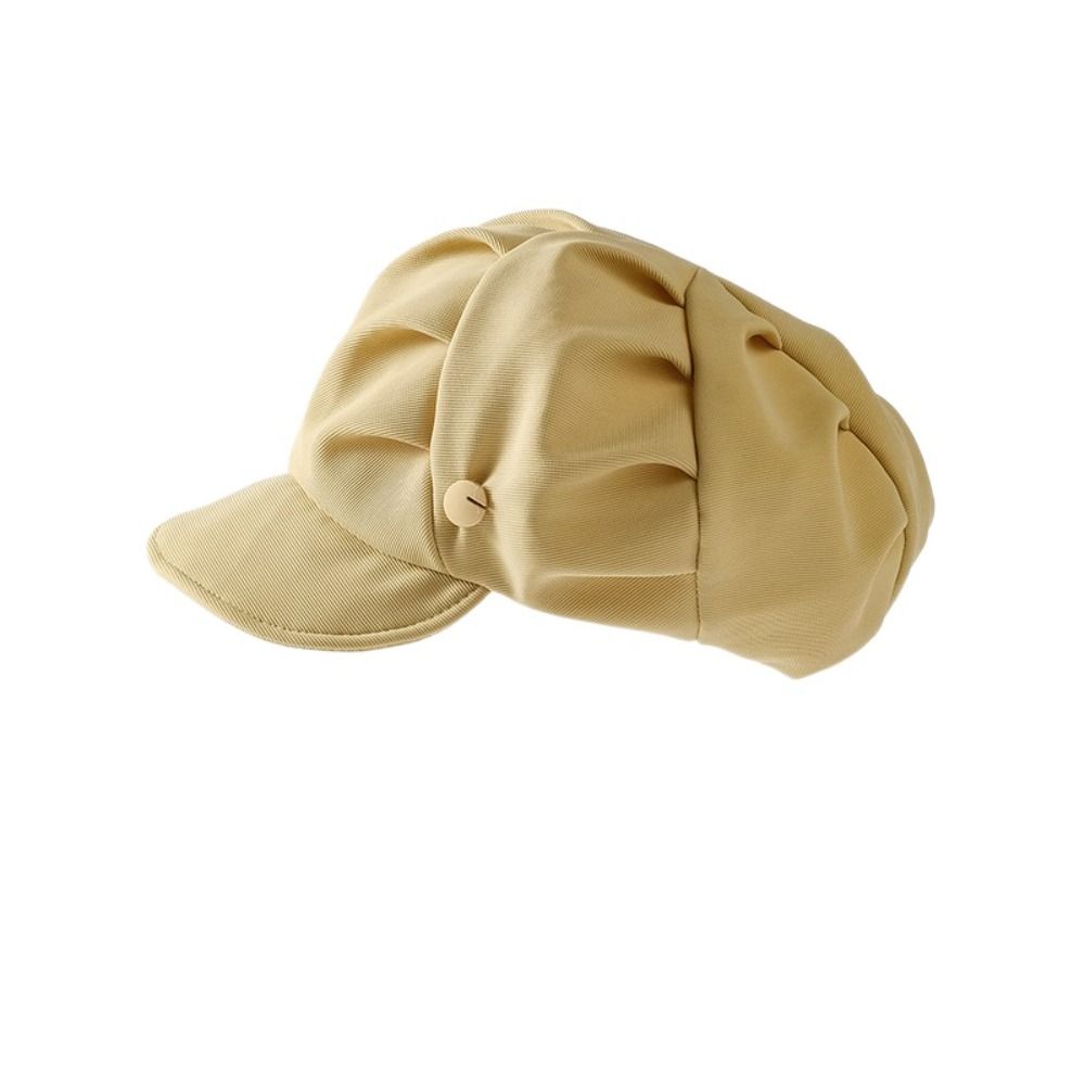 Y2K Плиссированная шляпа-берет Восьмиугольная кепка Плиссированная восьмиугольная кепка Ретро Шляпа художника с облаками Леди