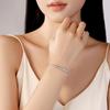 Серебряная цепочка-браслет «Теннис» с муассанитами, 925 пробы, женский, роскошный