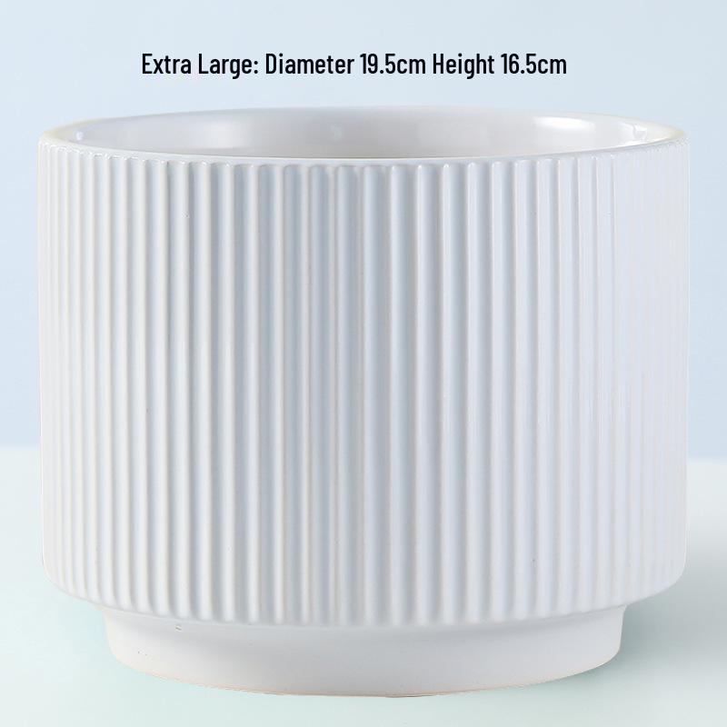 Керамический горшок для орхидей - Белая легкая роскошь, Минималистичный скандинавский дизайн для гостиной