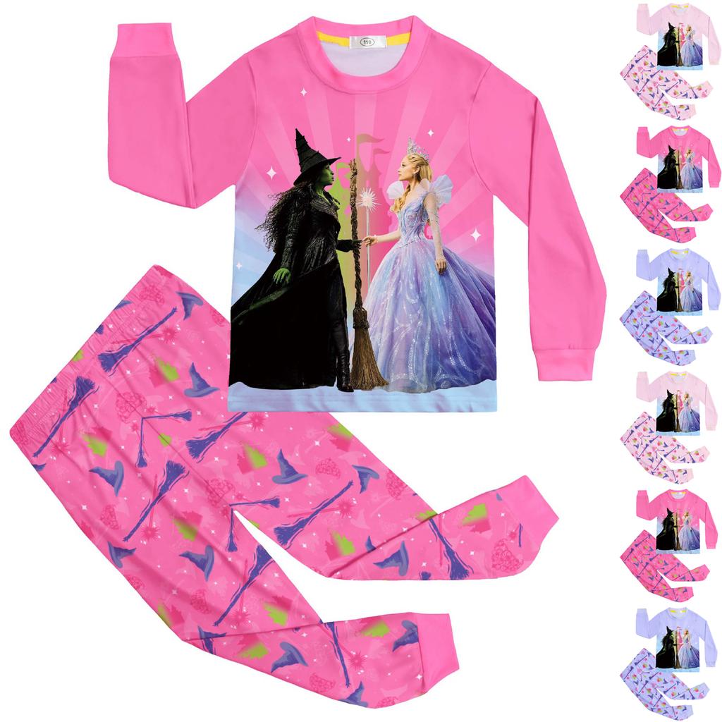 Children's Fashion Suit Skirt Round Neck Long Sleeve Top Pants