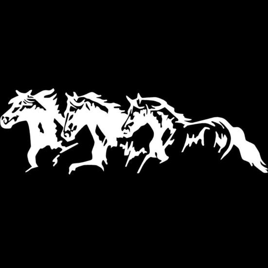 Наклейка на автомобиль с бегущими лошадьми, водонепроницаемая самоклеящаяся декоративная наклейка для автомобиля