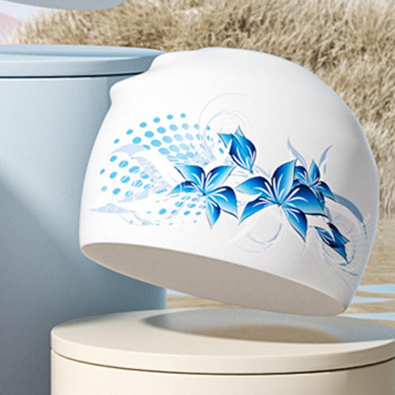 Силиконовые шапочки для плавания, удобная шапочка для купания, шапочка для купания для длинных волос, противоскользящая водонепроницаемая шапочка для плавания, защищающая волосы и уши