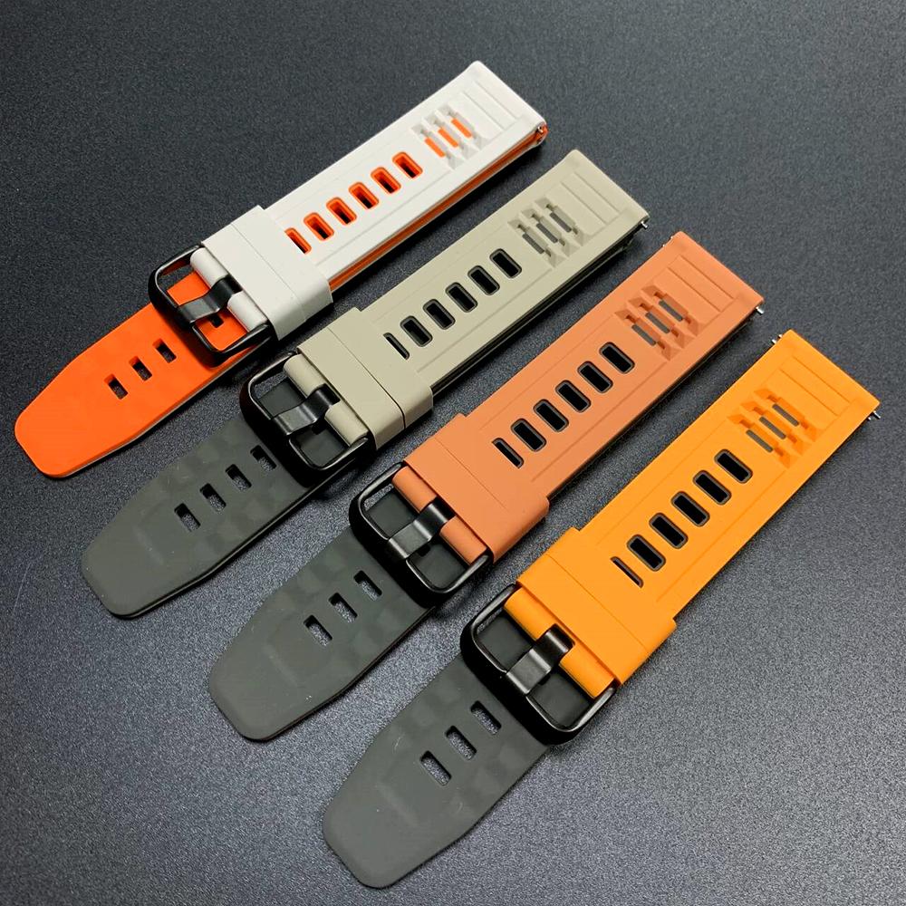 22 мм ремешок для часов TicWatch Pro 2021/3 Ultra LTE/GPS Силиконовый ремешок для TicWatch Pro GTW GTH2 GTX S2 E2 Спортивный браслет