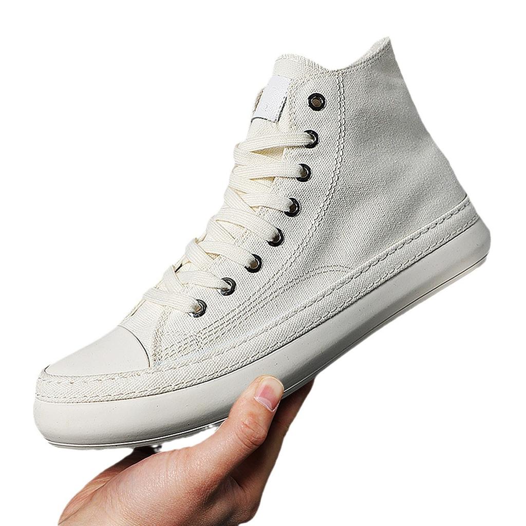 Men's High Top Canvas Shoes Spring Autumn Season New Breathable Casual Fashion Versatile Board Shoes Classic Trendy Sports Shoes