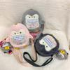 Japanese and Korean Girl Messenger Bag Ins New Plush Little Penguin Mobile Phone Bag Cute Cartoon Girl Heart Hair Bag