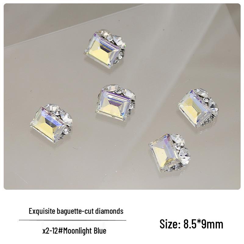 Аксессуары для нейл-арта со стразами прямоугольной формы Xiaohongshu: Ручная работа Алмазный шар Леденец Сплав Украшения для ногтей