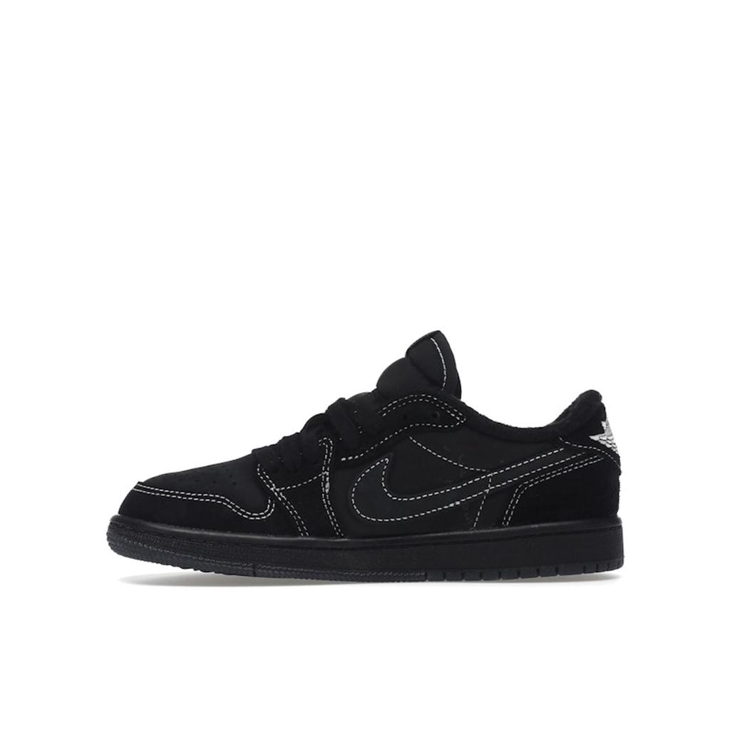 Детские кроссовки Travis Scott x Air Jordan 1 Retro Low OG SP PS Black Phantom, красный DO5442-001