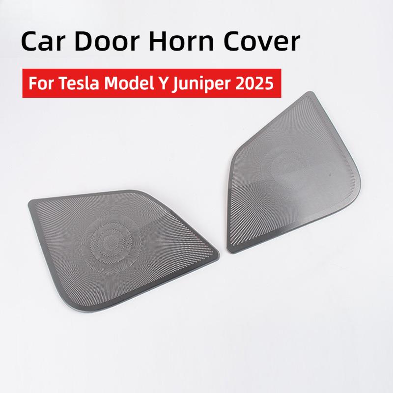 Крышка сигнала двери автомобиля для Tesla Model Y Juniper 2025 Защитная крышка Задний динамик багажника Звуковая рамка Аудиопанель Автоаксессуары
