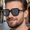 KAJILA Мужские Модные Солнцезащитные Очки 2026 с Европейской Квадратной Рамкой - Универсальная Защита от Солнца для Улицы