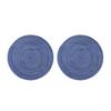 2 Pcs Anti-Slip Round Table Mat Set Woven Placemats Dining Table Non-Slip Coasters for Kitchen Heat Resistant Bowl Pads Drink Mats
