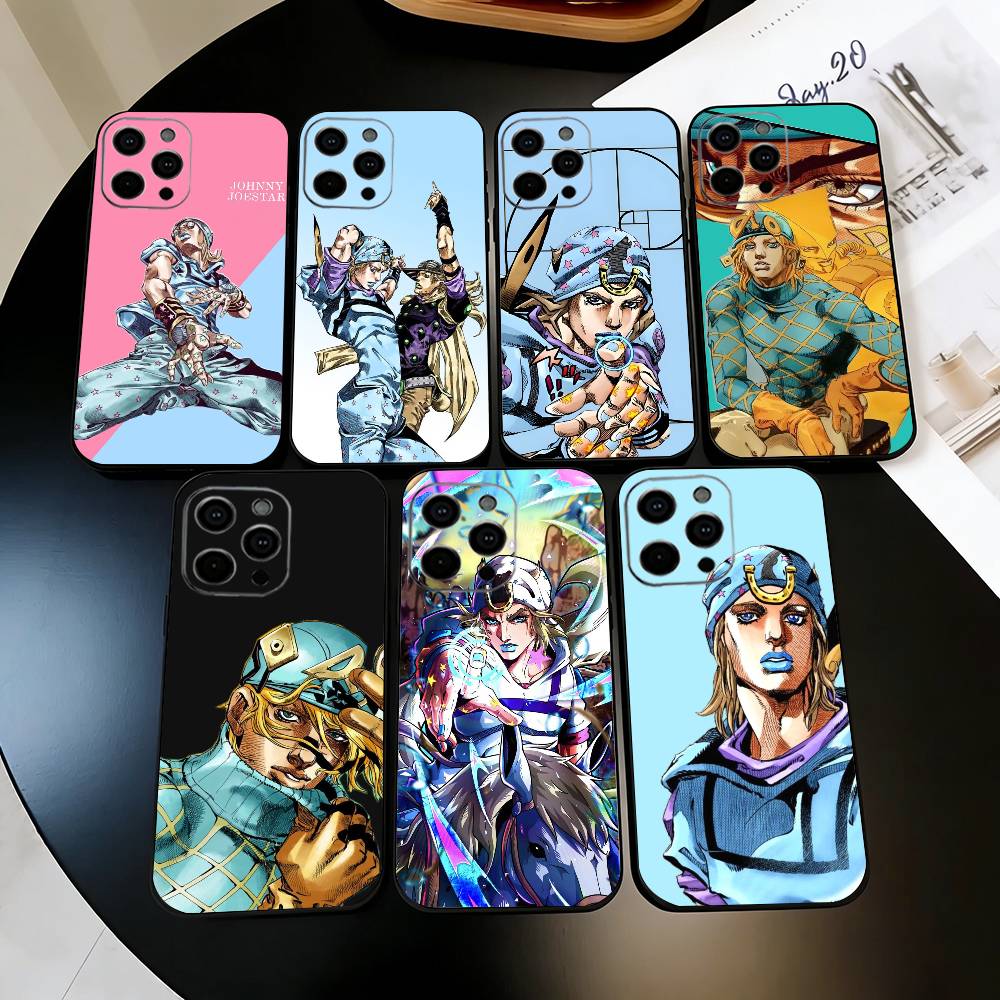Чехол для телефона J-Joestar из J-Jojo J-Johnny-JJES для iPhone 17,16,15,14,13,12,11 Plus,Pro Max,XS,Мягкий силиконовый черный чехол