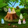 10/20Pcs Mini Resin Gnomes Statues Glow In The Dark Luminous Gnome Tiny Figures Ornament For Diy Fairy Garden Glass Container