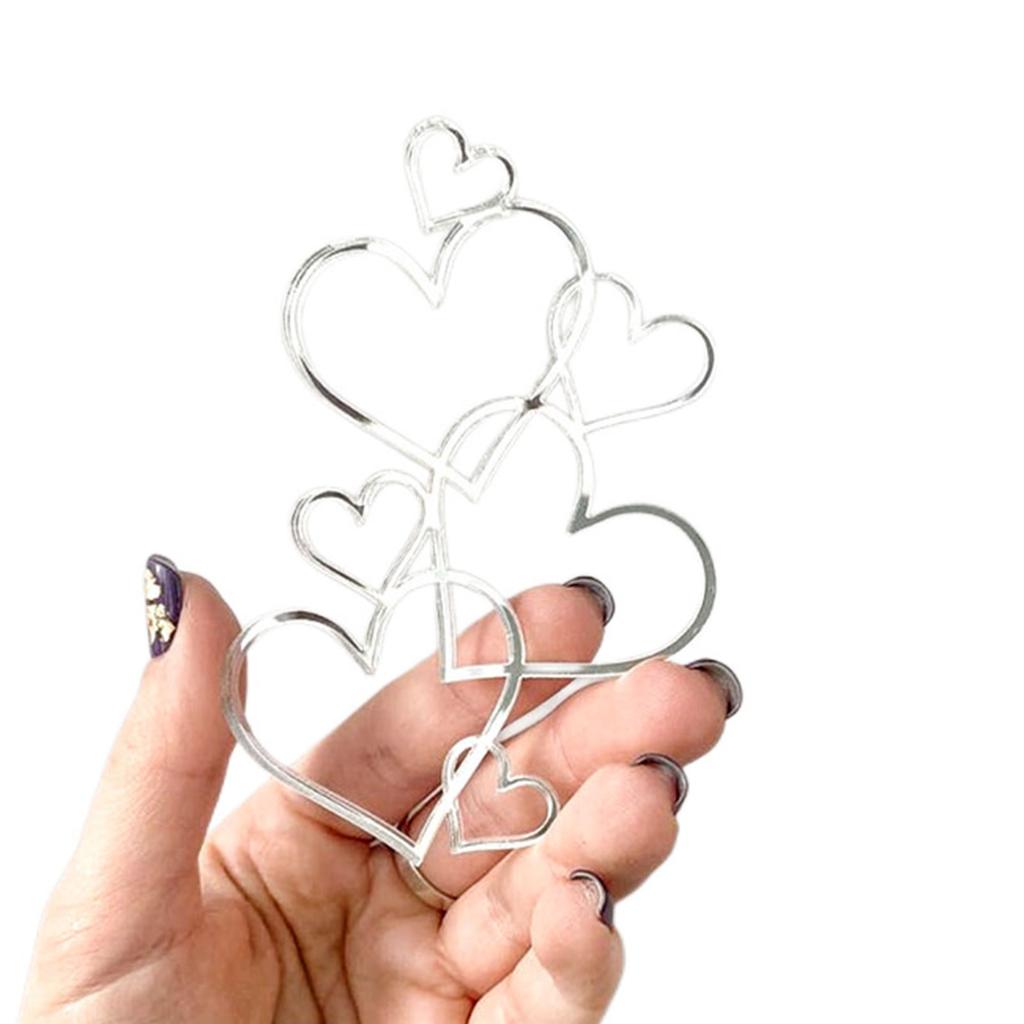 Свадебный топпер для торта Любовь Сердце Украшение для торта Подарок на День святого Валентина Украшение для десерта Акриловые топперы для кексов