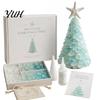 Ocean Inspired Holiday Ornaments DIY Sea Glass Christmas Tree Art Kit, 3D Coastal Xmas Craft Kit Beach Theme Home Decorations with Pieces, Handmade