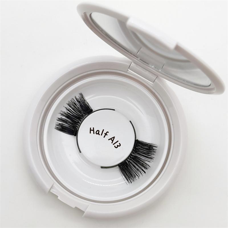 New No Glue No Eyeliner Handmade Synthetic Hair Cruelty-Free Reusable Half False Eyelashes Soft Band Quantum Magnetic