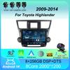 Автомобильное радио Android 14 для Toyota Highlander 2009 2010 - 2014 Carplay Auto GPS BT навигация DSP 360 камера DVD видео 2 Din стерео