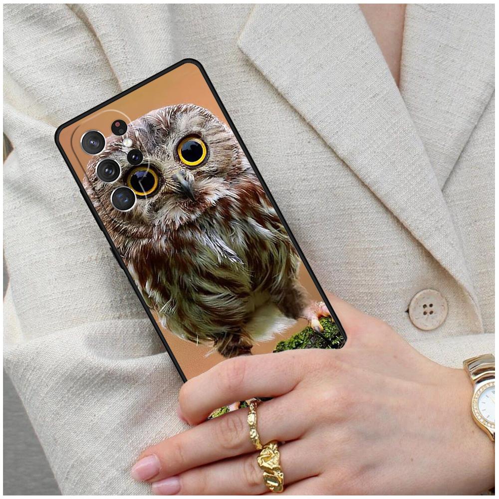 Animal Owl Cell Phone Case for Samsung Galaxy S26 Ultra S25 S24 S23 S22 S21 S20 Note10 Cover