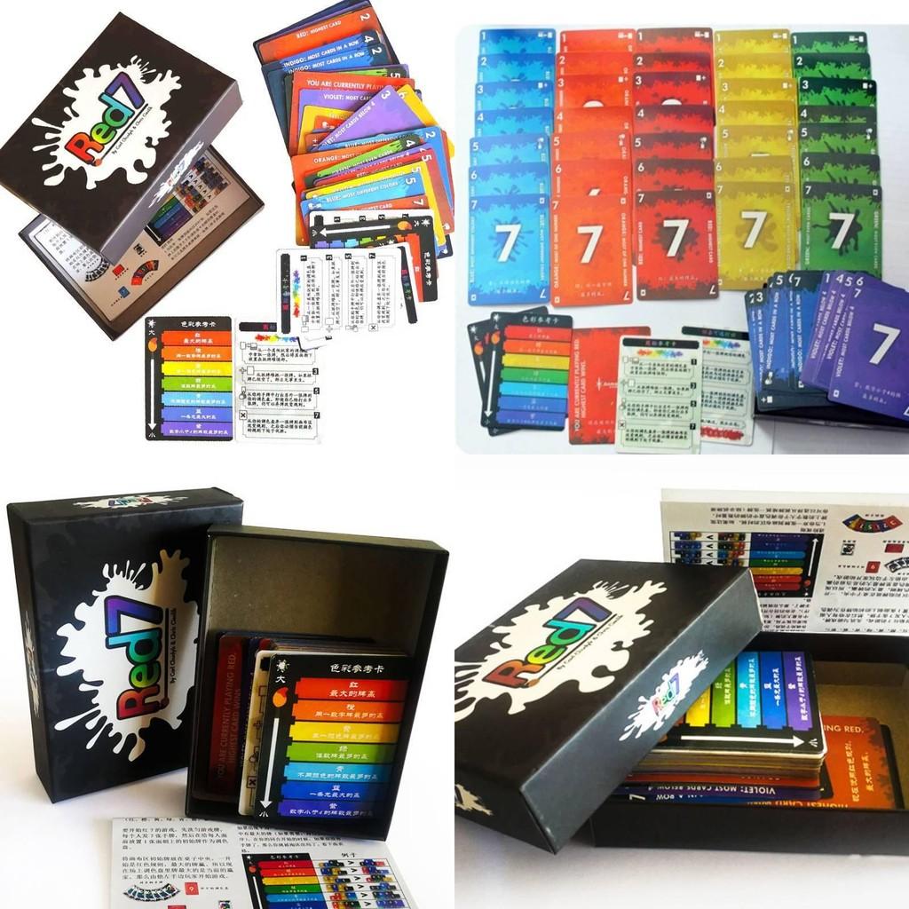 Красный 7 Карточный Игровой Стол Настольный С Бумагой Для Вечеринок И Семейного Развлечения