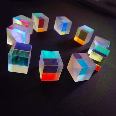 10 ШТ. Поврежденная крестообразная дихроичная X-кубическая призма RGB объединитель/разделитель оптическое стекло квадратная призма вечеринка домашнее украшение DIY