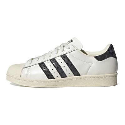 Superstar 82 белые черные змеиные кроссовки унисекс Core-White Core-Black Cream-White IF7465