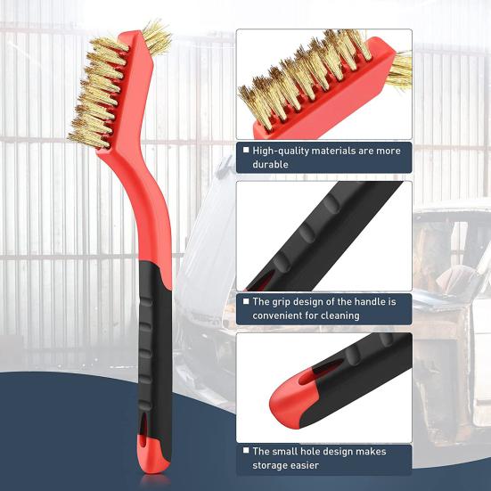 6 шт./компл. набор узких проволочных щеток, эргономичная щетка с длинной ручкой для чистки кухни, ванной комнаты, гаража