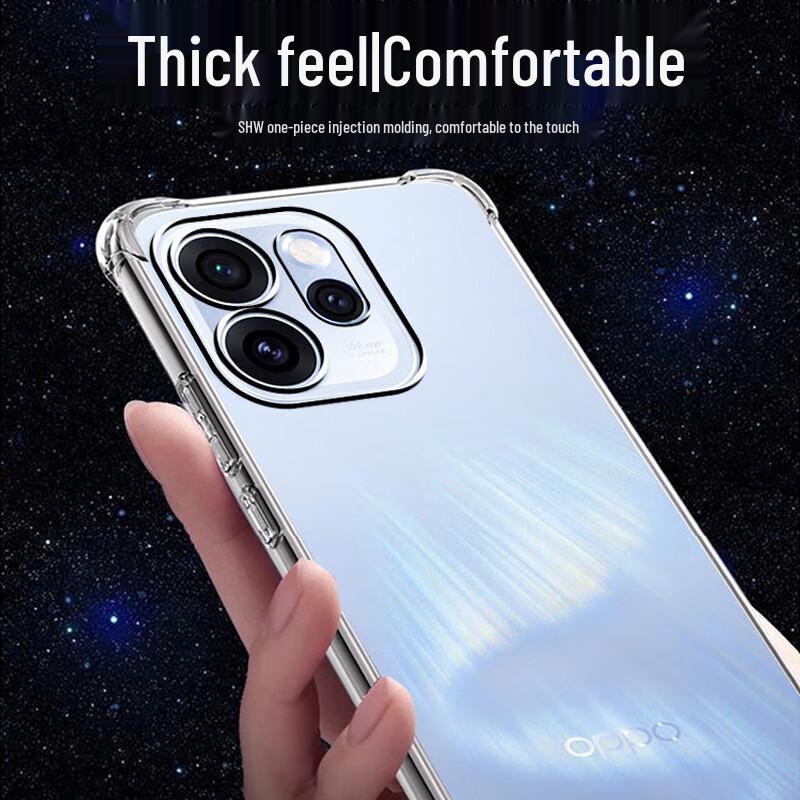 Прозрачный силиконовый чехол MaiKuQi для OPPO Reno15 с защитой от падений