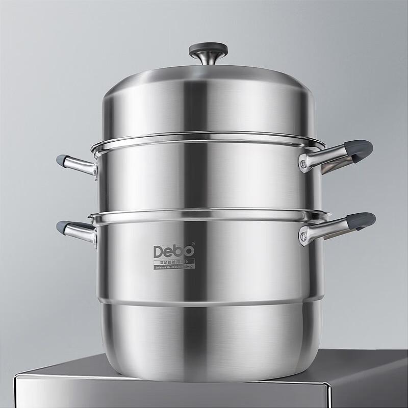 Debo Elliott 3-Layer 316 Stainless Steel Steamer Pot, 30cm