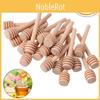 Premium Quality 24pcs Wooden Jam Honey Dipper Wood Stirring Rod Stick Syrup Spoon