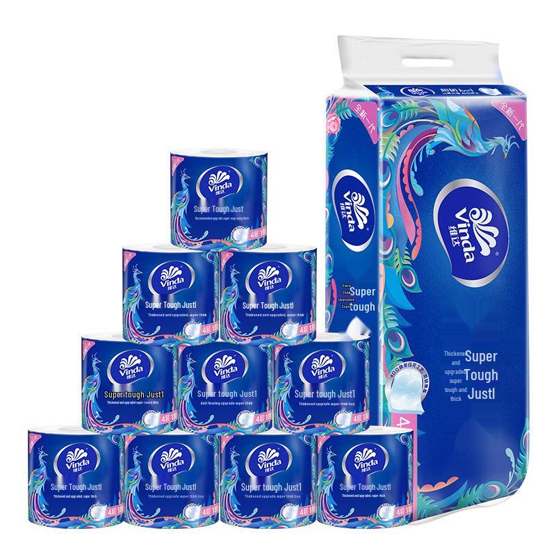 Бумажные полотенца Vinda Classic Blue: 200 г, Национальный стиль: 180 г, Супер Прочный: 130 г, Туалетная бумага с втулкой: 140 г.
