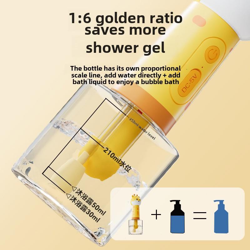 Pet Dog Bath Aerator Cat Shower Gel Foaming Machine Electric Foaming Machine Cute Deer Bubble Machine