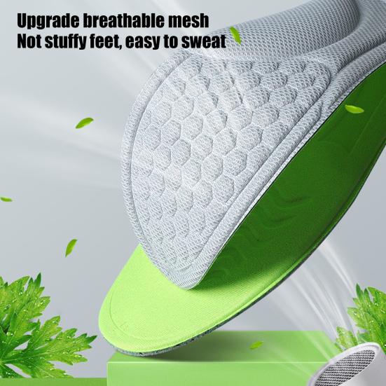 Orthopedic Insoles Sweat-Absorbing Deodorizing Insoles Breathable Mesh Shoe Inserts for Sports Work Daily Wear