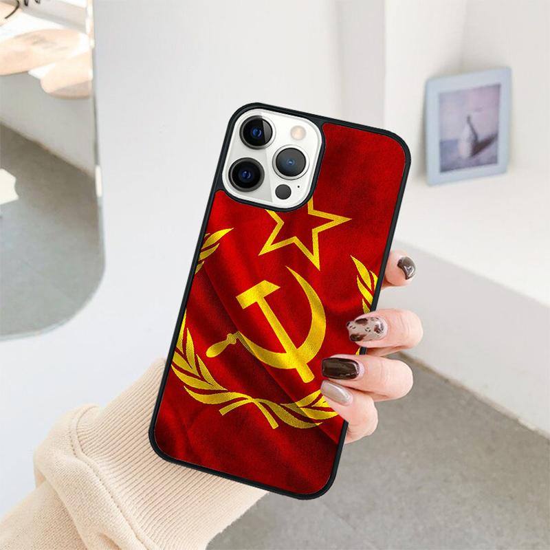 Soviet Union USSR Flag Phone Case For iPhone 17 Air 16 15 14 11 12 13 Pro MAX Plus coque Cover Shell