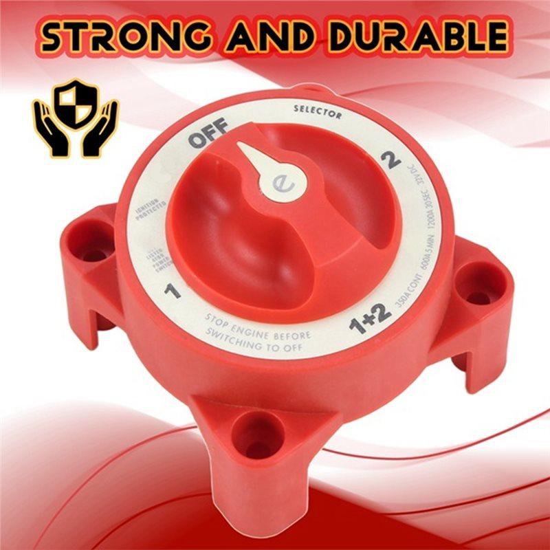 Battery Switch DC 32V 350A 2Pcs 4-Position Selector Disconnect For Marine Boat Battery