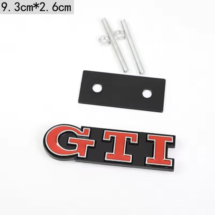 Metal GTI Logo Car Rear Trunk Emblem Side StickerTire Valve For VW GTI Polo Golf MK6 7 Passat Tiguan Jetta Touareg Beetle Toura zd4