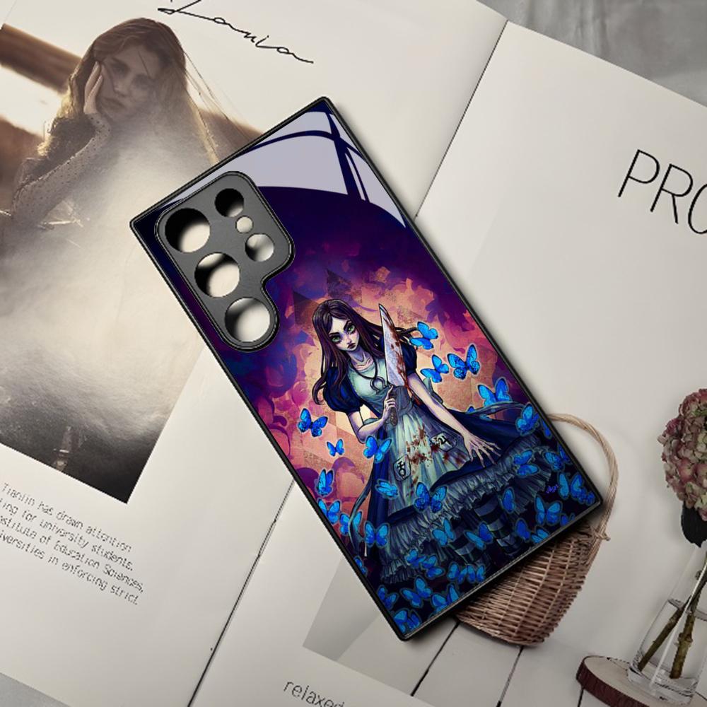 Чехол для телефона A-Alice Madness R-Returns Для Samsung Galaxy S26 S25 S24 S23 S22 S20 S21 Edge Ultra Plus Fe Цветной Серебристый Чехол