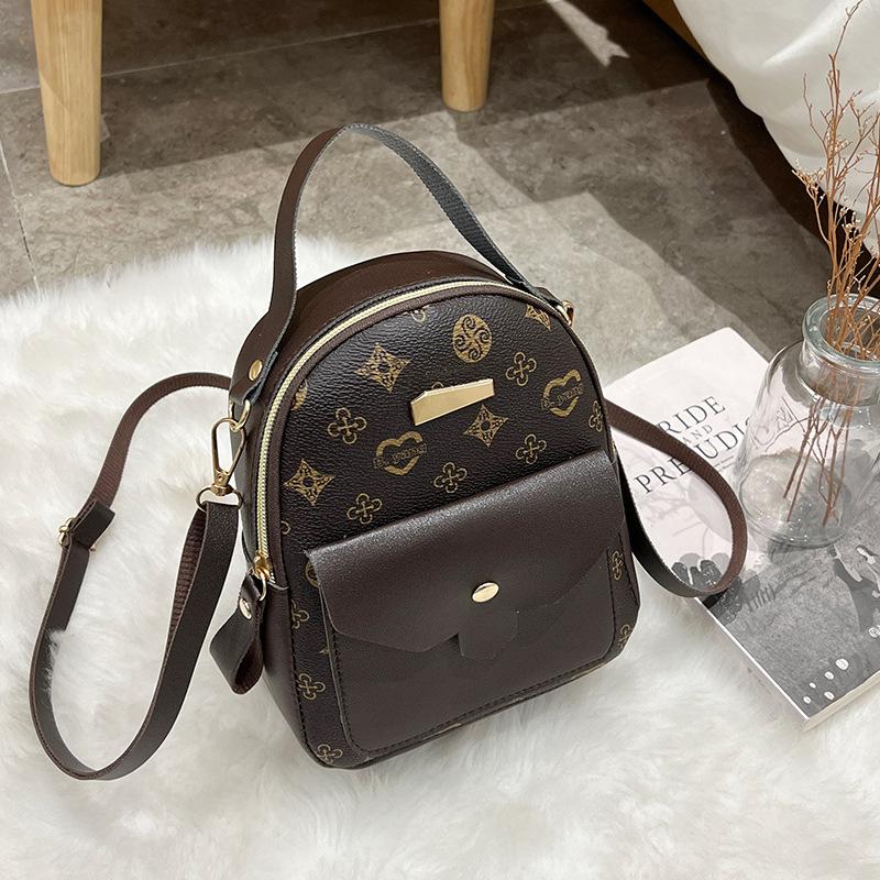 Ретро трендовая женская сумка с принтом на молнии через плечо, универсальная многофункциональная текстурированная женская сумка