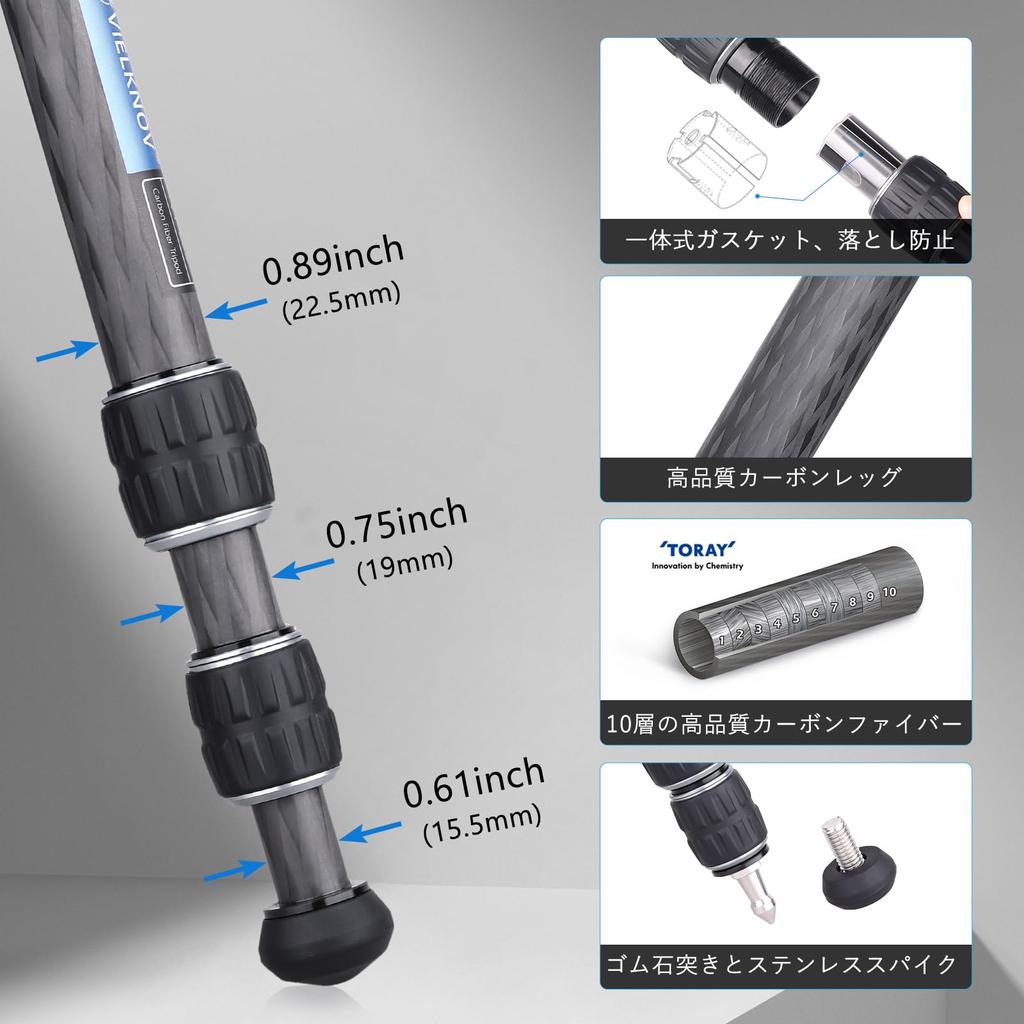 ARTCISE Tube Mini Carbon Tripod 28 мм с шаровой головкой и низким центром тяжести, удобный для камеры настольный штатив с ЧПУ, совместимый с включает в себя хранилище для груза