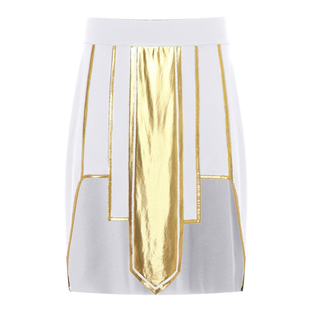 Mens Adult Sexy Greek Rome God Halloween Cosplay Costumes Contrast Color Skirts Theme Party Role Play Costume