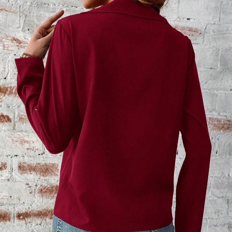 Осенний отложной воротник на молнии повседневные кардиганы куртки женские зимние новые однотонные свободные длинные рукава куртка для женщин модные уличные женские пальто 25827