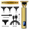 New Style Hair Clipper LCD Household Hair Clipper Retro Shaving Head Oil Head Electric Clipper T9 Razor Carving Electric Clipper