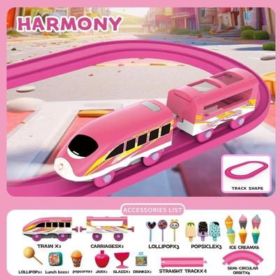 MagneticTracks Car Toys Set for Girl, Princess Harmony Set Toys for Kids with Light Music, Track Vehicle Toy Gift Girl Birthday
