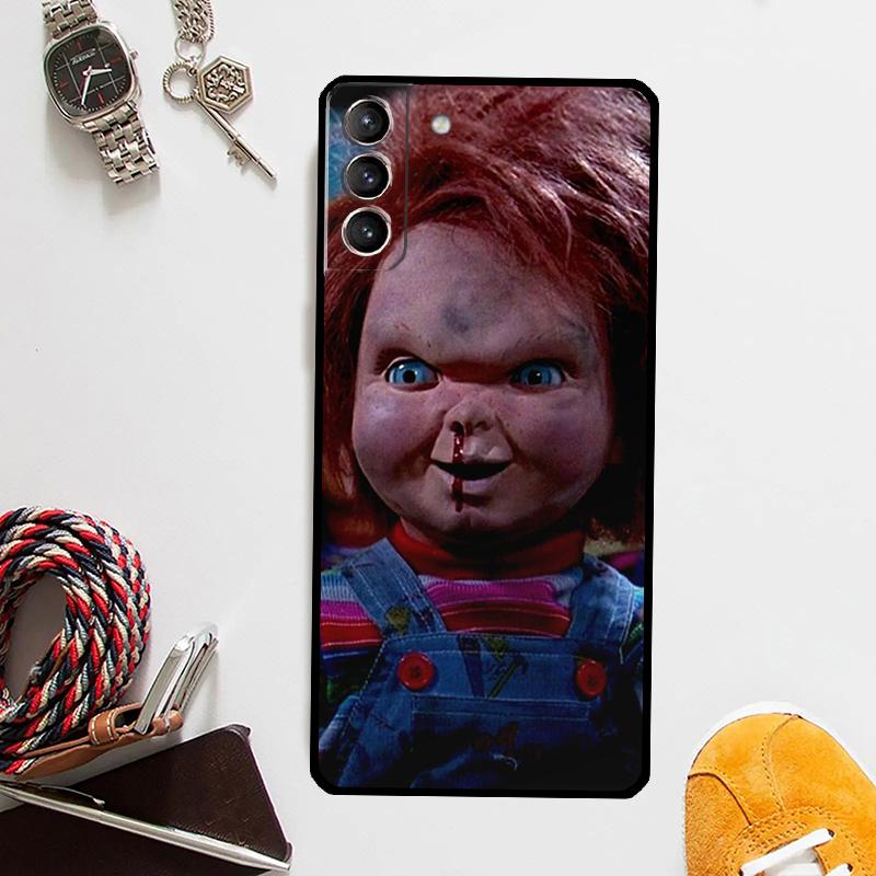 Чехол-кукла Чаки из фильма ужасов для Samsung Galaxy S25 S24 Ultra S20 S21 S22 S23 Plus S9 S10 S24 FE S25 FE Чехол Coque