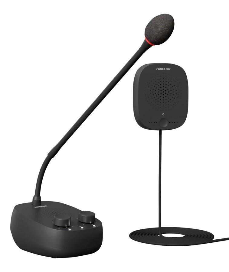 Fonestar INTERFON-V - Dwukierunkowy komunikator z mikrofonem i eliminacją sprzężenia zwrotnego, Fonestar