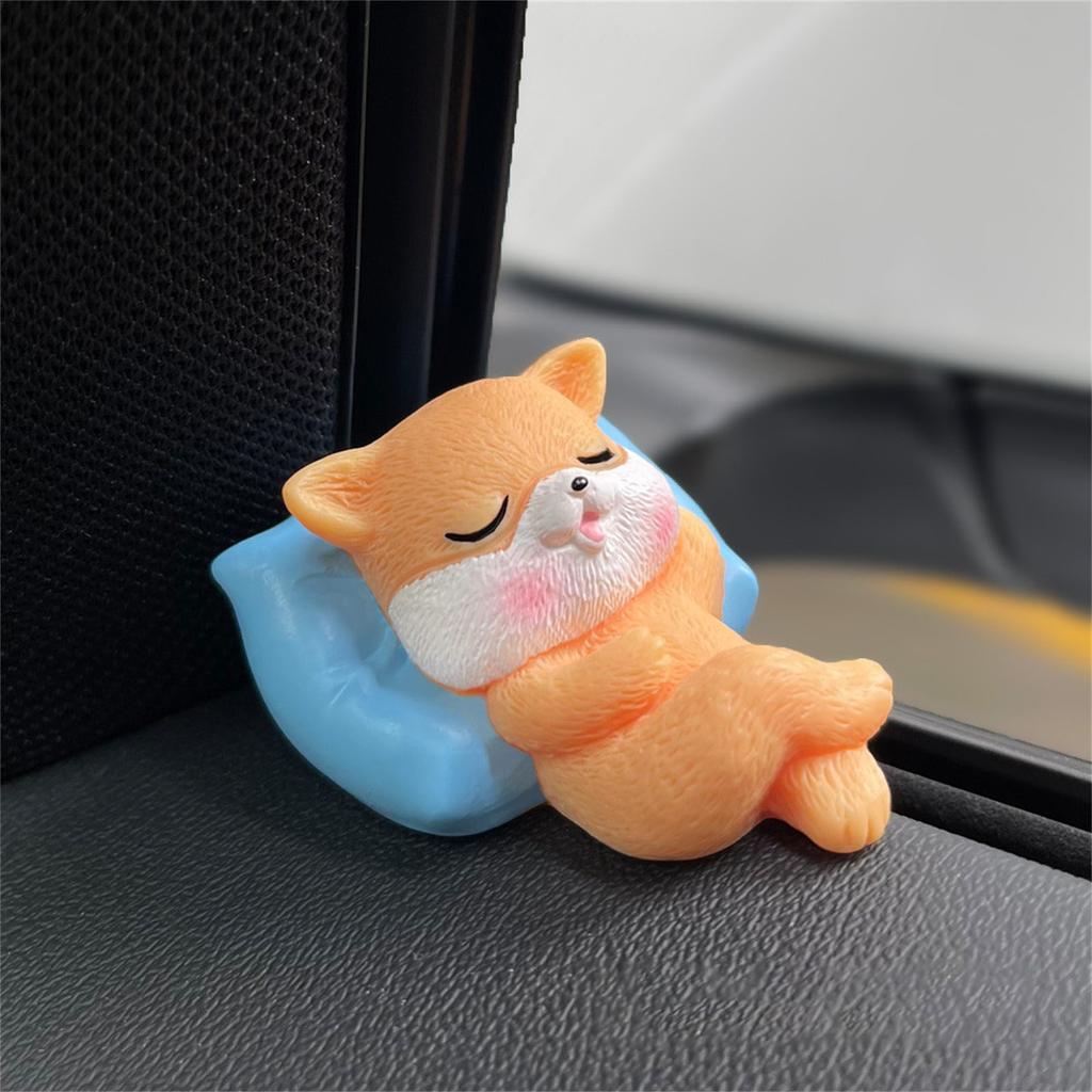 Забавная фигурка животного для сна, мультяшная панда, собака, свинья, кролик, подушка, миниатюрное украшение для декора дома, офиса, рабочего стола или автомобиля