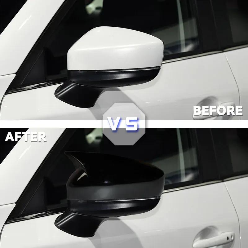 2pcs Replacement Carbon Fiber Pattern Rearview side Mirror cover caps For Mazda CX5 CX-5 2017-