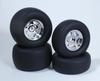 Spread World OPTION No.1 Silver Plated Wheels & Slick Tires (Full Set) for Hornet EVOHornet Grasshopper ZX03-SI