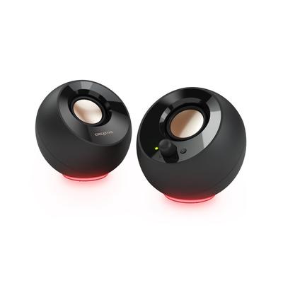 Creative Pebble SE Black RGB-подсветка с питанием от USB и аналоговым подключением, динамик 3,5 мм SP-PBLSE-BK