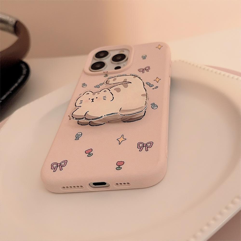 Чехол Fat Cat Cat Stand для iPhone 16 15 14promax, совместимый и подходящий для iPhone 15 14 13 12 promax