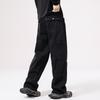 Американский уличный хип-хоп черные джинсы мужские свободного кроя широкие брюки